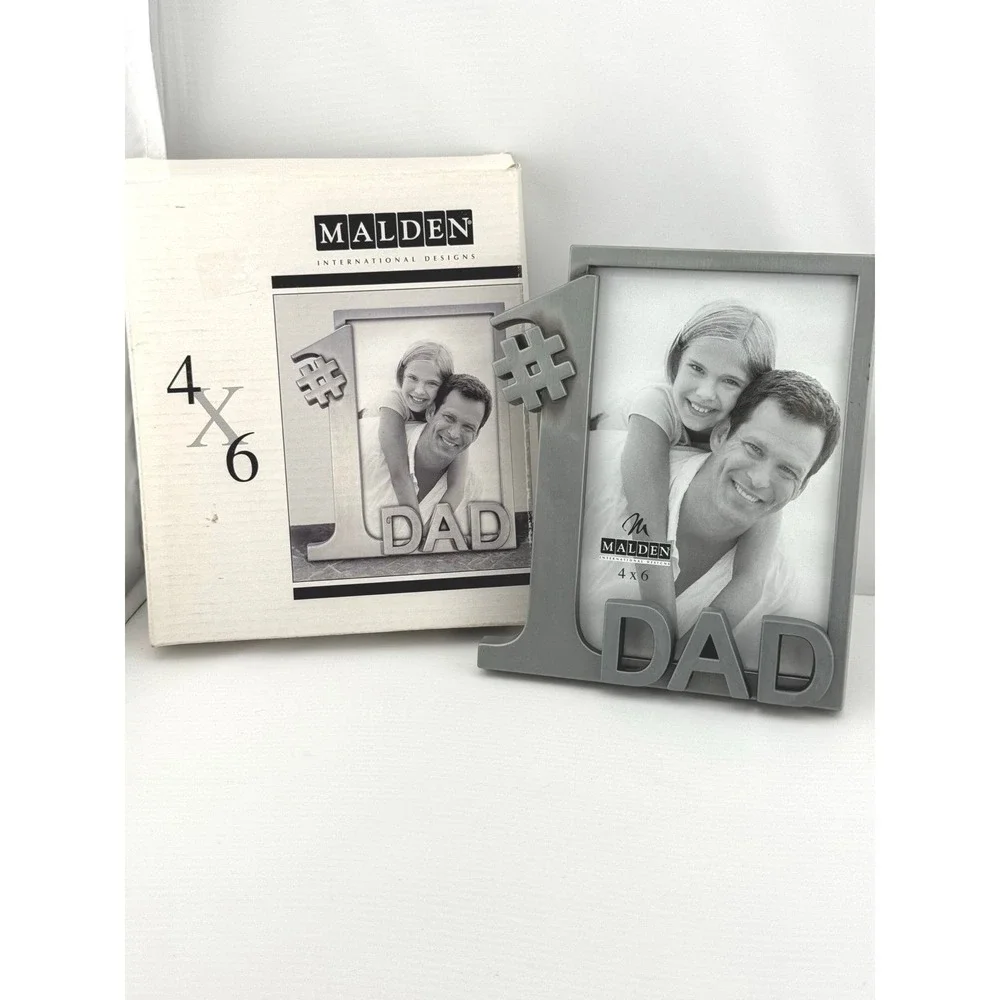 Malden 4 X 6 #1 Dad picture frame in box.